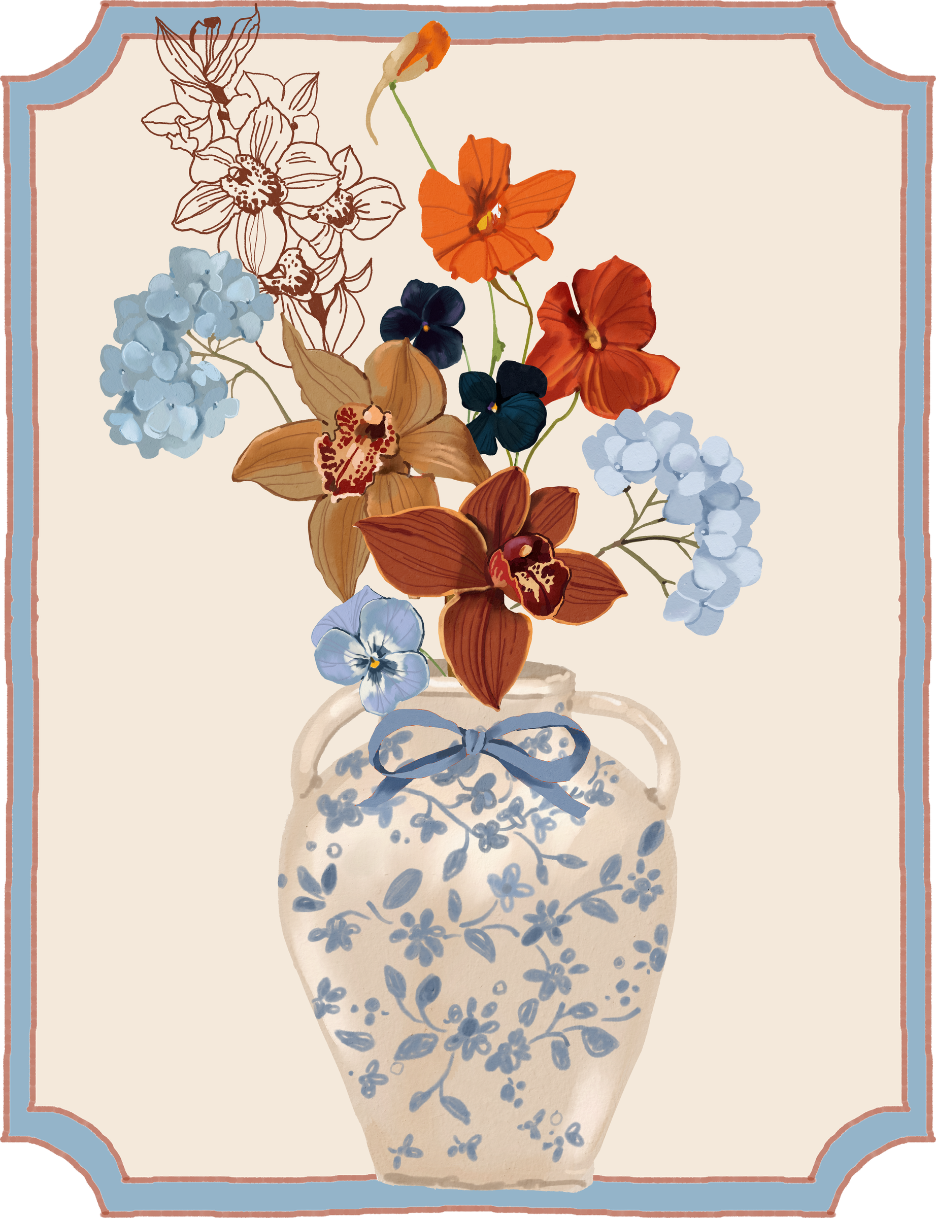 Flower vase illustration